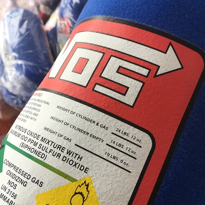 NOS Nitrous Oxide Bottle Pillow