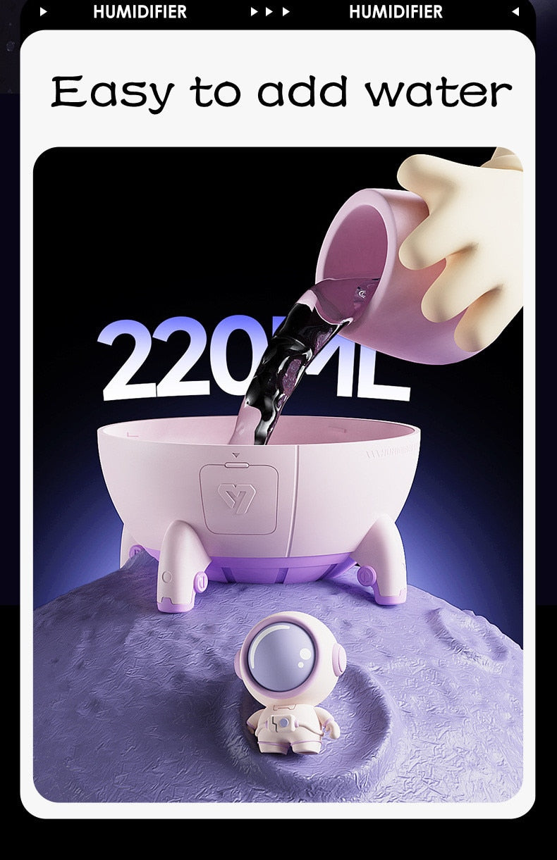 Space Capsule Air Humidifier with Led Light.