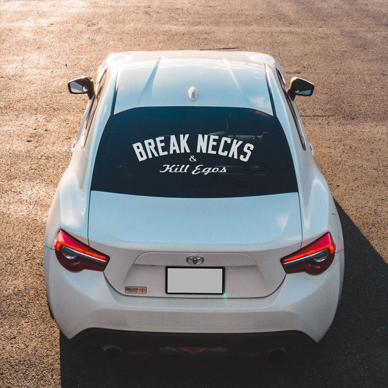 Break Necks Car Sticker.